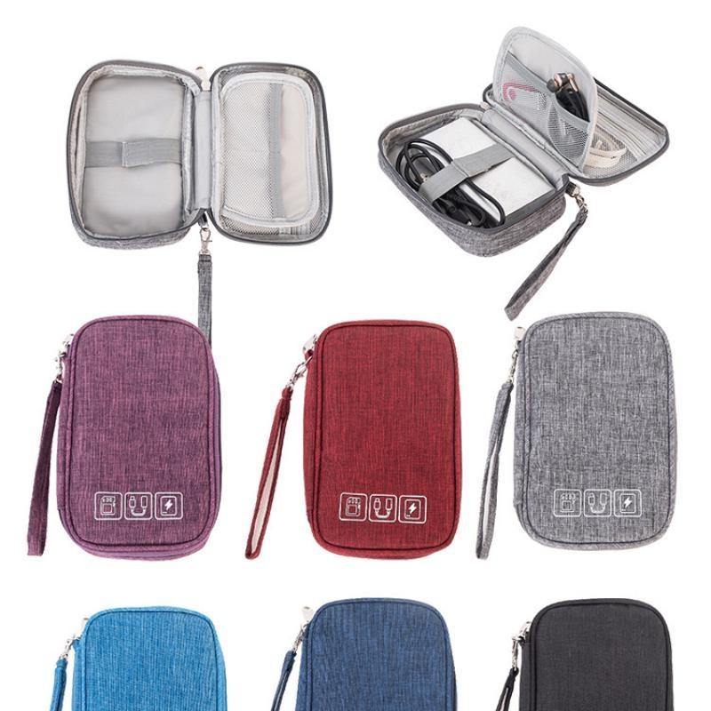 Цифровая сумка для хранения Сумка для хранения кабелей для передачи данных Многофункциональная дорожная сумка для хранения Сумка для наушников