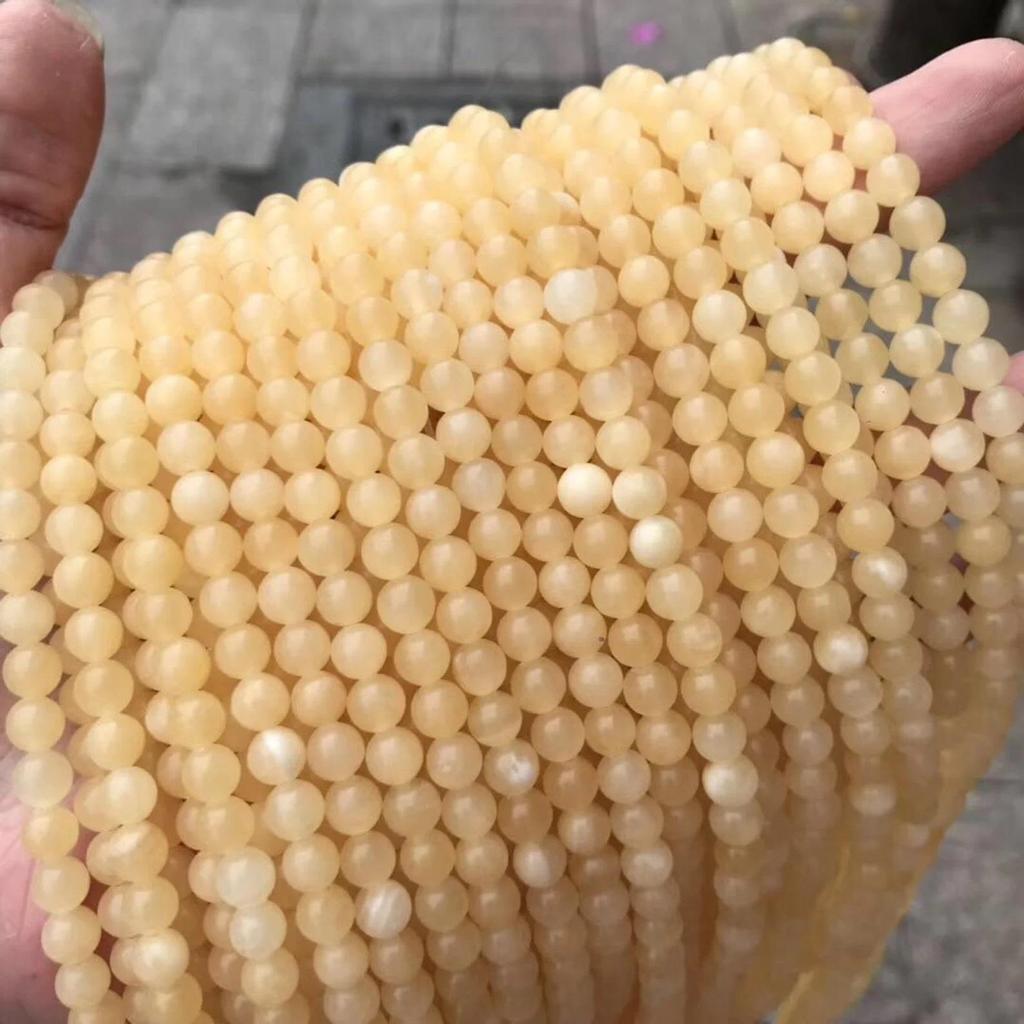 1 полная нить 15,5" круглые гладкие бусины из натурального желтого нефрита для самостоятельного изготовления ожерелий, браслетов и ювелирных изделий 4/6/8/10/12 мм