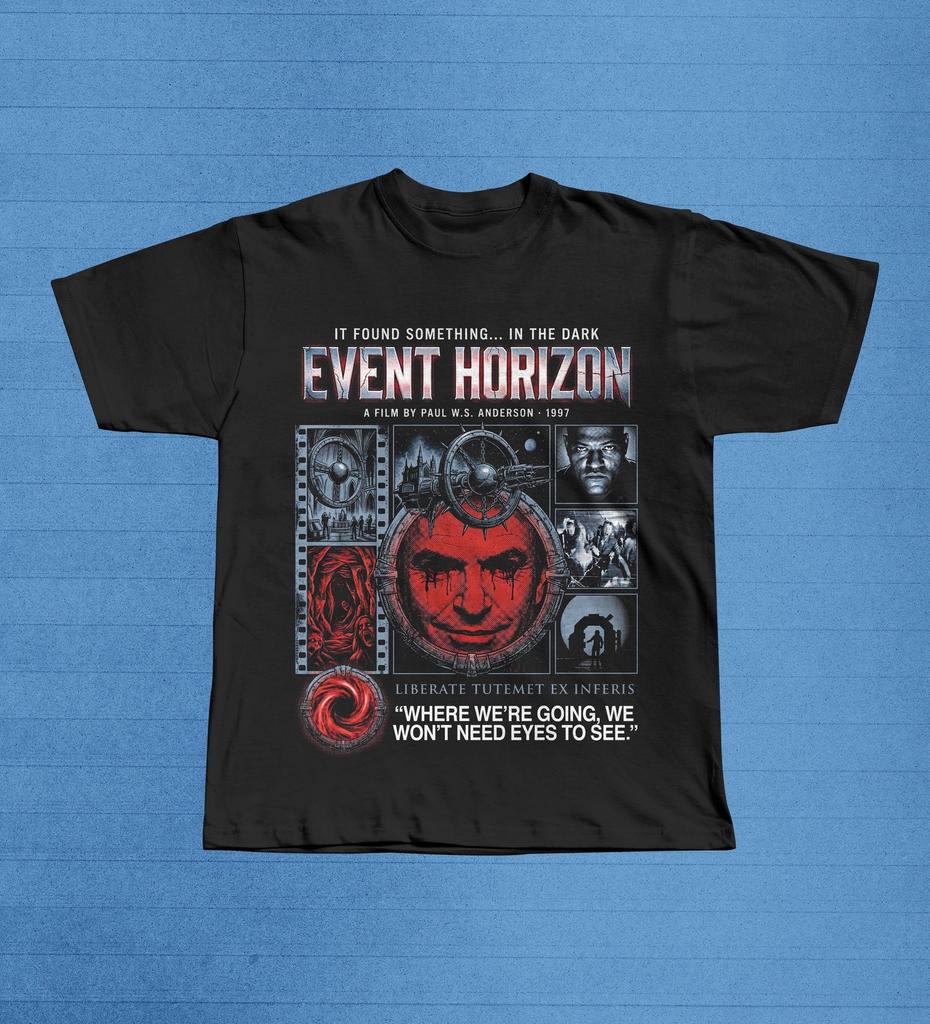 Event Horizon Sci-Fi Horror T-Shirt, Sam Neill Cult Movie Graphic Tee