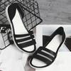 Fashion Fashion Open-Toed Slides Shoes For Women Summer Flat Sandals Candy Color Casual Beach Outdoot Female Ladies Jelly Slippers