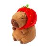 Capybara Plush with Strawberry Hat 23cm