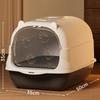 Large Pp Cat Litter Box Fully Enclosed Odor Control Cat Toilet Easy-To-Clean Litter Pan Anti-Tracking Pet Supplies