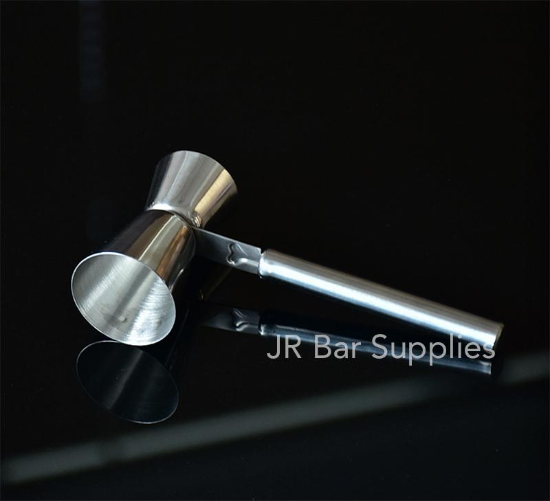 Free Shipping 15ml 30ml Stainless Steel Cocktail Drink Mixer Measuring Cup Jigger With Handle Measurer Bar Tools Accessories