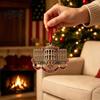 Дом Сад Праздничные Акценты США 250-летие Рождественский Шар Деревянный Белый Дом Елка Винтажный Стиль Украшения Декор Америка 250