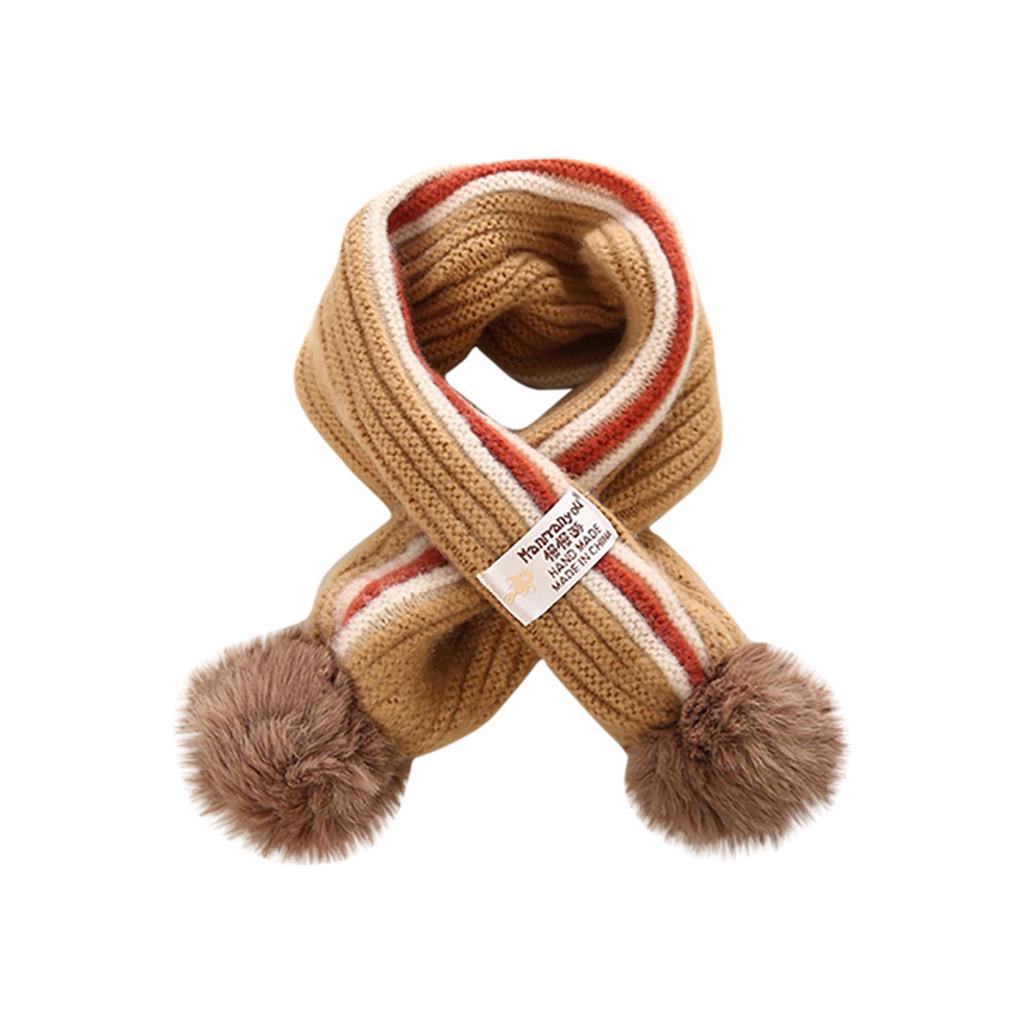 New Winter Boys Girls Baby Patchwork Scarf Warm Knitted Scarves