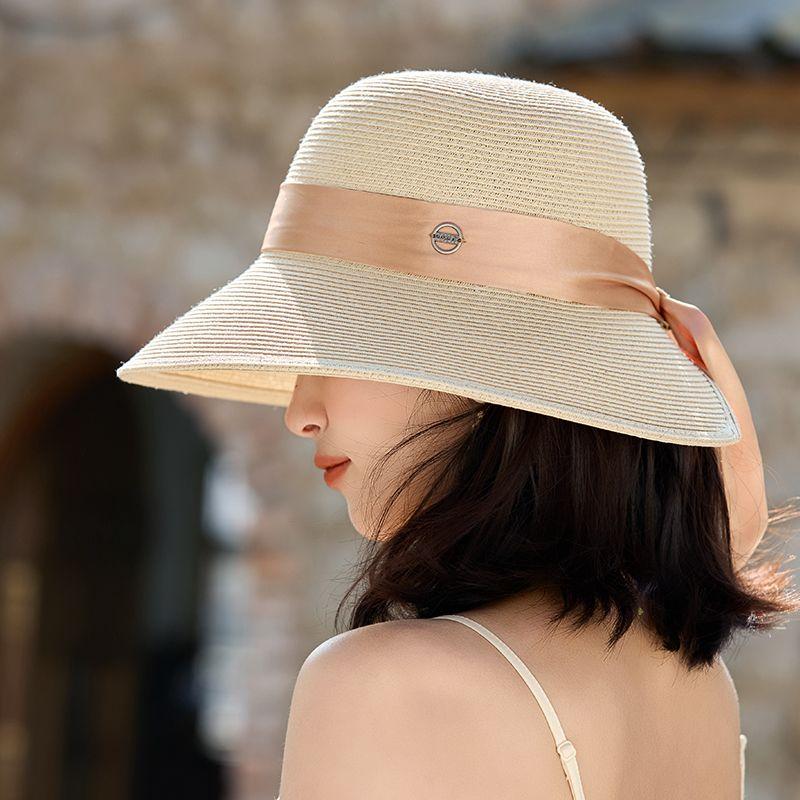 Праздничная соломенная шляпа, женская летняя шляпа от солнца, пляжная шляпа для путешествий на море, шляпа от солнца