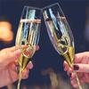 2pcs 200ml Wedding Champagne Glass Set Hearts Gold Toasting Flute Wine Glass Goblet Party Lover Anniversary Valentine's Day Gift