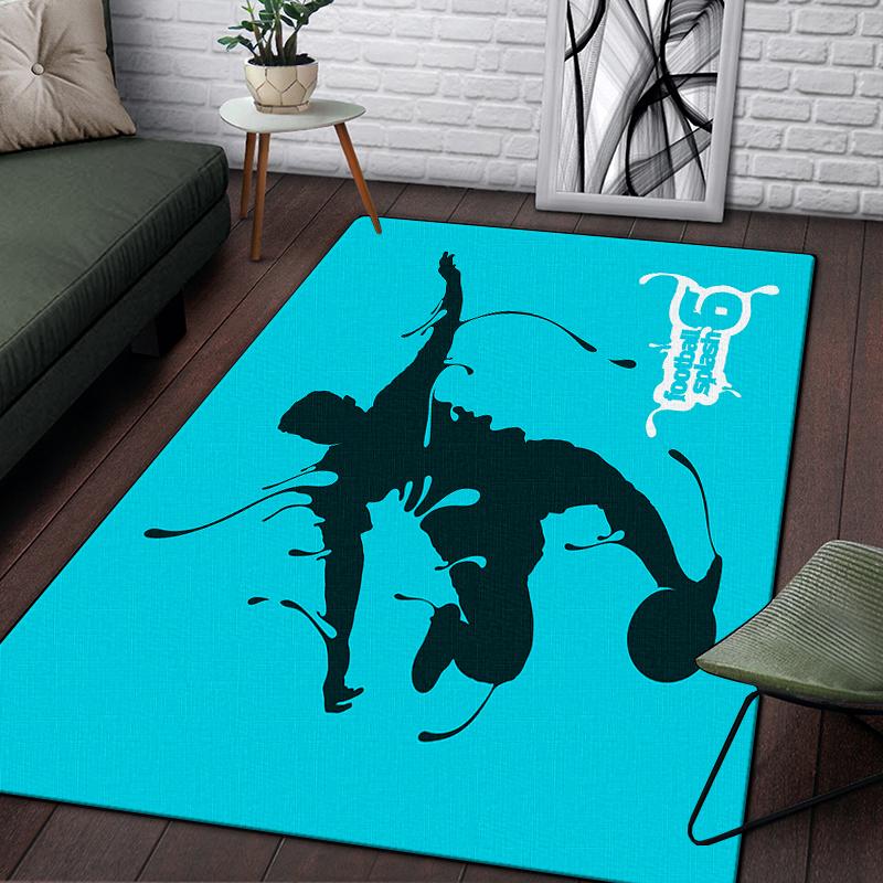 3d футбольный спортивный силуэтный ковер с узором для гостиной, коврики для кемпинга, пикника, противоскользящий коврик, коврик для ползания, подарок для фанатов