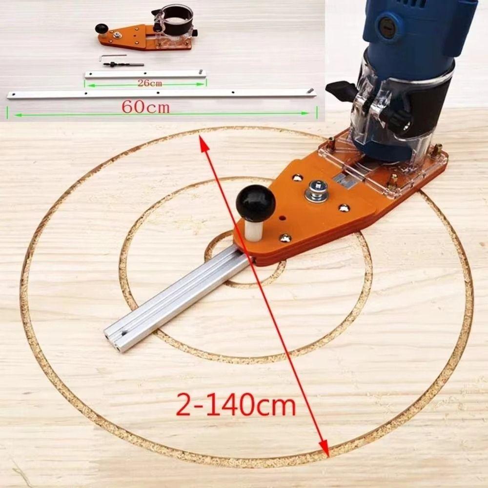 Fixing Bolts Circle Cutting Jig Adjustable Guide Router Circle Cutter Trimming Machine  Woodworking