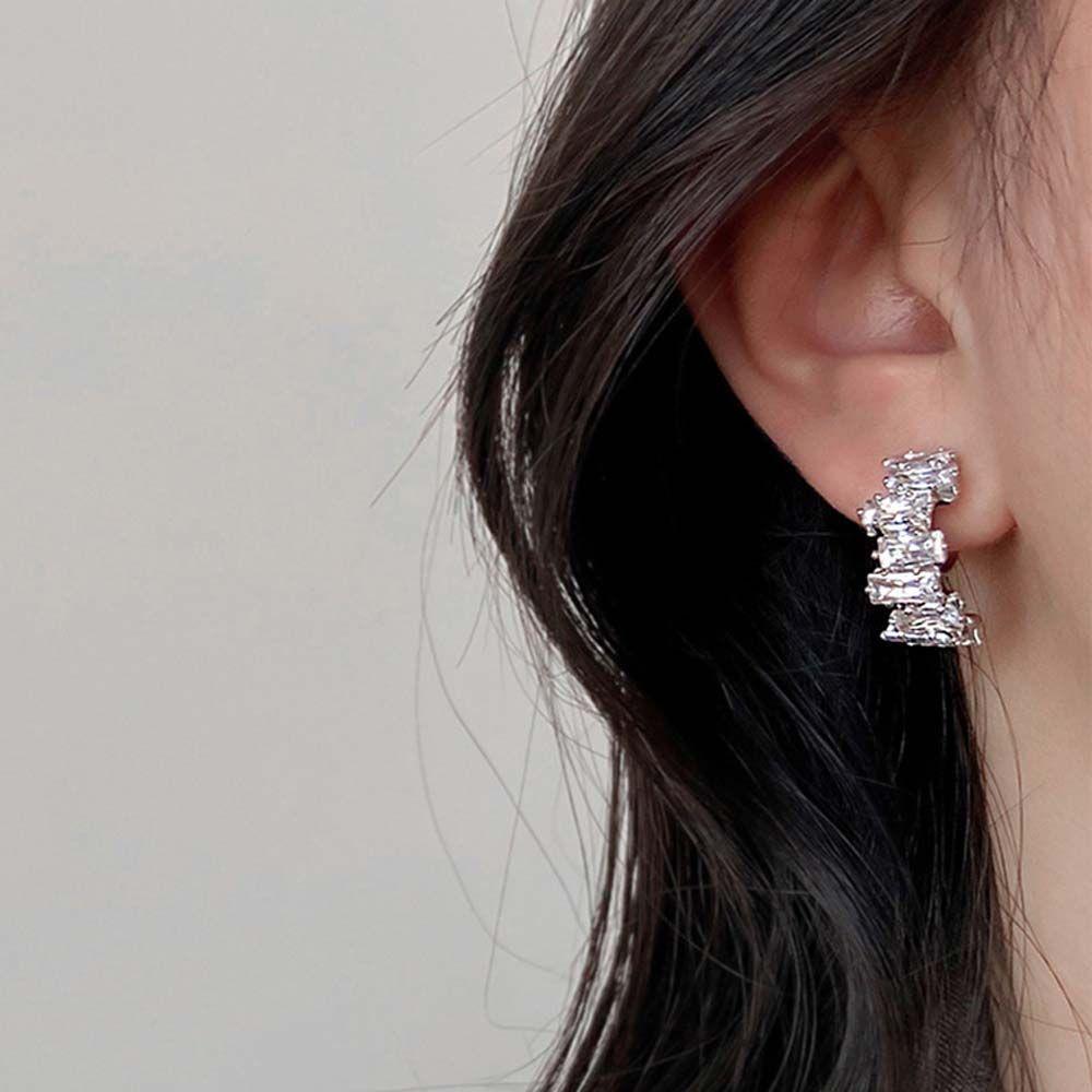 Rhinestone Ear Cuff Cartilage Clip Zircon Ear Clip Ear Bone Clip Clip Earrings Korean Earrings
