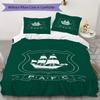 Plymouth Argyle PAFC Pattern Bedding uilt Set uilt Cover Pillowcase Home Decoration Birthday Gift (1 * duvet cover + 2 * pillowcase without core)