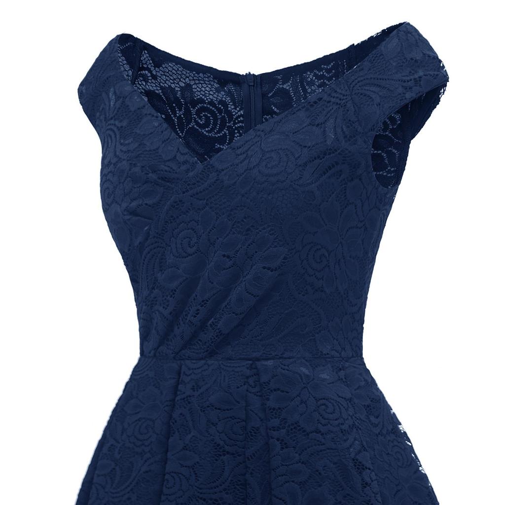 Женское винтажное кружевное платье подружки невесты с цветочным принтом Бардо с открытыми плечами миди в стиле свинг Вечерняя вечеринка Коктейльно-свадебные наряды Формальные платья для особых случаев 2022