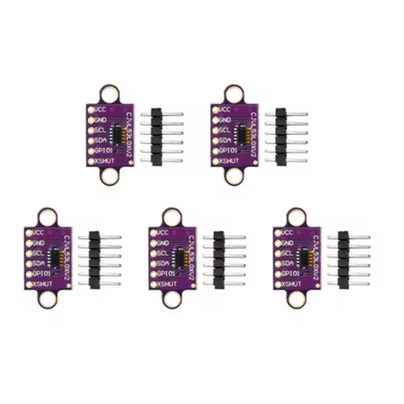 1-10PCS VL53L0X Time-of-Flight (ToF) Laser Ranging Sensor Breakout 940nm GY-VL53L0XV2 Laser Distance Module I2C IIC with Pin
