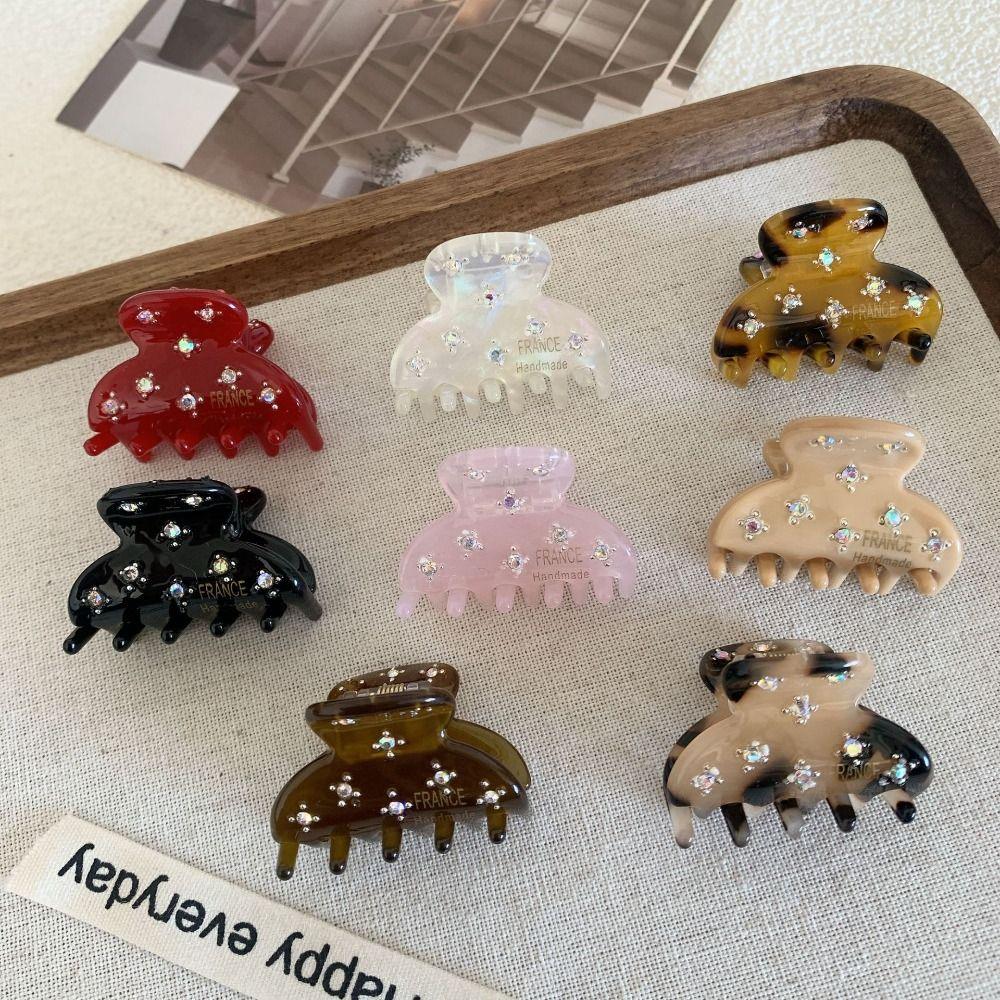 Babysbreath Acetate Hairpin Crystal Mini Hair Claw Sweet Rhinestone Hair Clip Streetwear