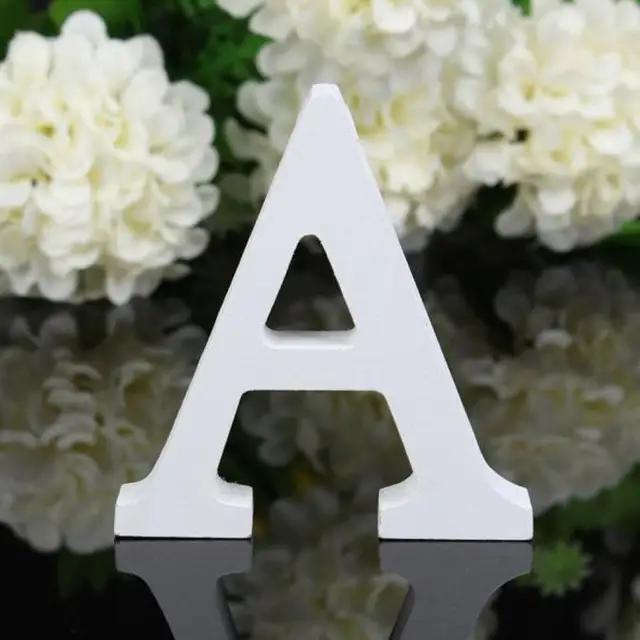 Новый 1 шт. DIY отдельно стоящие деревянные буквы белого алфавита для свадьбы, дня рождения, вечеринки, украшения для дома, индивидуальный дизайн имени QQL