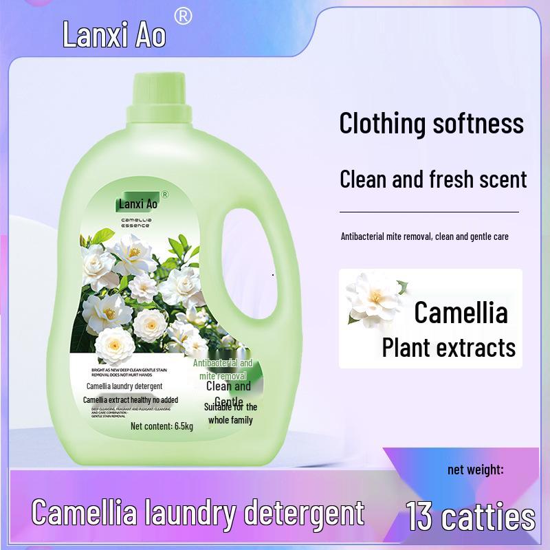 13 Jin Camellia Laundry Detergent: Large Bottle, Deep Clean, Long-Lasting Fragrance, Ideal for Underwear and Family Use