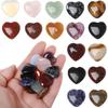 2cm Heart Healing Stone Natural Gemstones Pendant Handicraft Heart Crystal