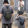 Men's Messenger Bag Backpack Chest Bag USB Socket Outdoor Large Capacity Waterproof Bag