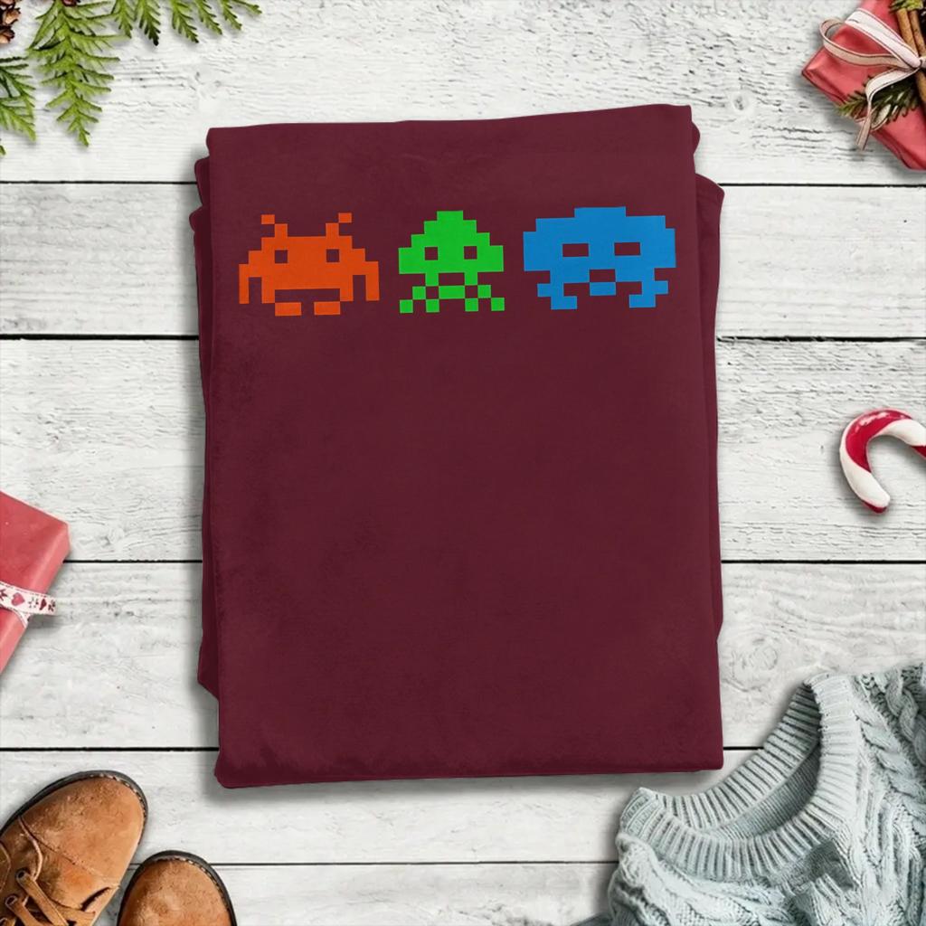 Space Invaders Cotton TShirt For Unisex Summer Aesthetic T Shirts O Neck Hipster Tee Shirt Big Size Hot Sale Clothes