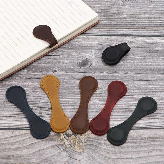 Кожаные магнитные закладки с сильной адсорбцией, винтажные мотивирующие маркеры для текстовых книг