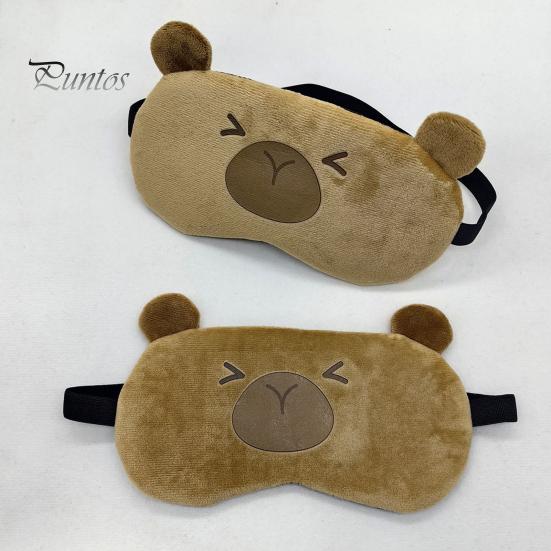 Капибара светонепроницаемый чехол для глаз с эластичной лентой плюшевый мультяшный зверь компресс на глаза для мужчин и женщин путешествия сон затемняющий чехол для глаз