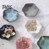 Тарелка-соусница Talos, Керамическая, Дизайн в виде листа лотоса, Обжиг при высокой температуре, Уникальная текстура, Держатель для украшений, для Дип-соуса, Уксуса, Закусок