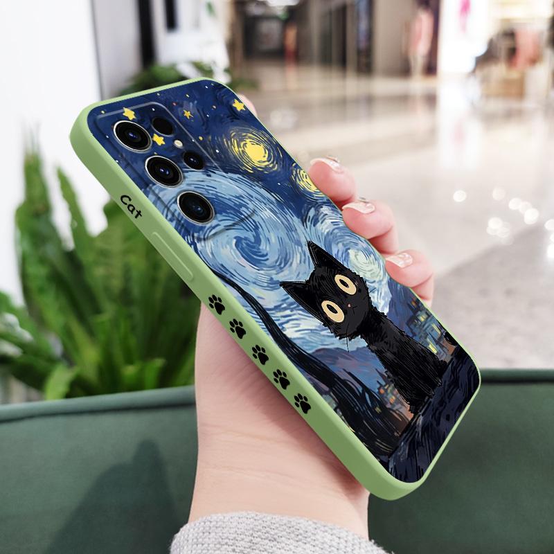 Чехол со звездным котом для Samsung Galaxy S26 Plus Ultra Силиконовый чехол