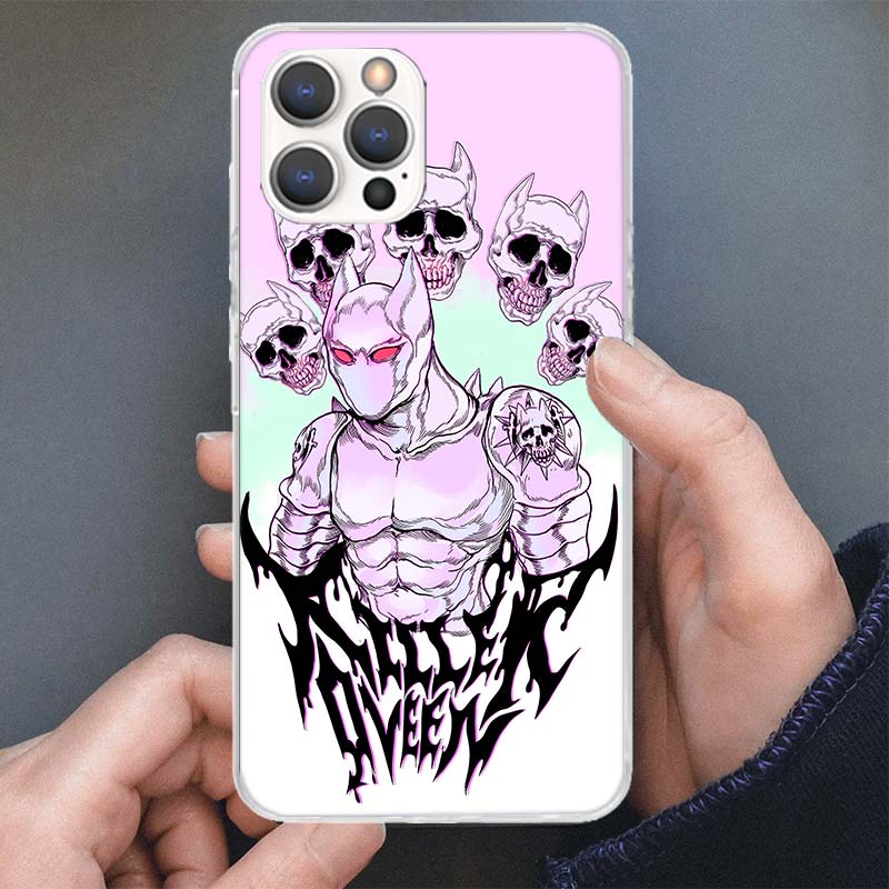 Чехол для телефона Anime JoJo Killer Queen для Apple iPhone 16 15 14 13 12 11 Pro Max Mini XS XR X 7 Plus 8 + SE с мягким силиконовым принтом She