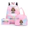 3Pcs/set Printed Backpack with Lunch Bag Pencil Case Student Teenager Boy Girl Bagpack Women's Backpack Set Travel Bag
