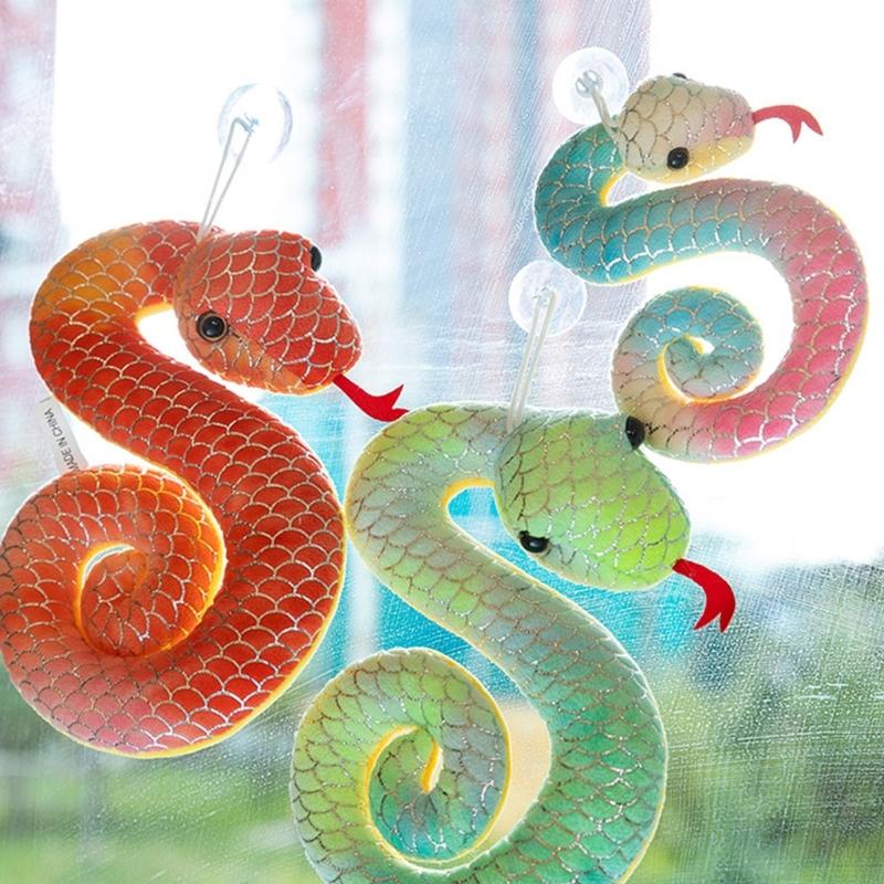 Fashionable Snake Hanging Ornament Charm Accessory with Vibranting Color and Gold Accent Sturdy PP Cotton Materials