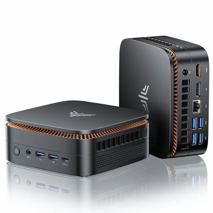 NIPOGI Mini PC - 16 Go DDR4 512 Go M.2 SSD - AMD Ryzen 4300U(4 C/4 T, jusqu'à 3.7GHz) - BT4.2 - WiFi5 - HDMI 4K@60Hz - Win 11 PRO