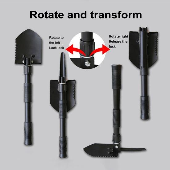 Multifunctional Folding Shovel High Durability Compact Size Portable Outdoor Digging Shovel Multi-Tool for Camping Backpacking
