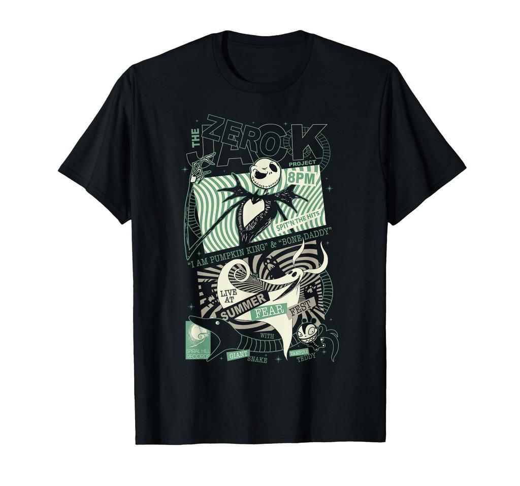 Disney The Nightmare Before Christmas Jack and Zero Poster T-Shirt