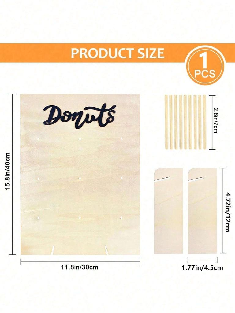 Деревянная подставка для пончиков Свадебное украшение Настенный держатель для десертного стола для пончиков Свадебные принадлежности для детей, девочек, дня рождения, вечеринки по случаю рождения ребенка