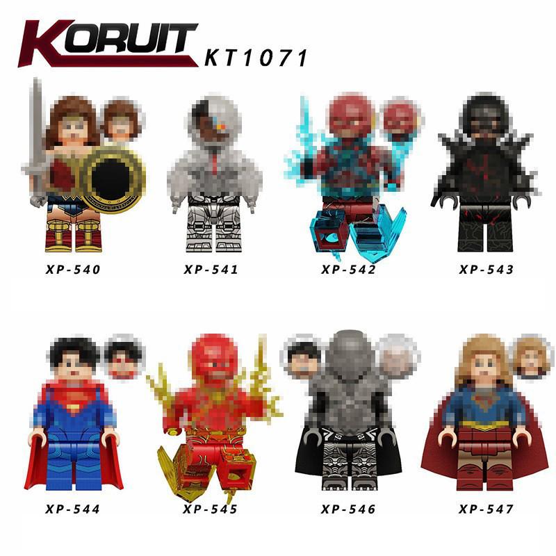 Kelei KT1071 Серия Супергерои: Минифигурки из конструктора Флэш и Супергёрл для детей