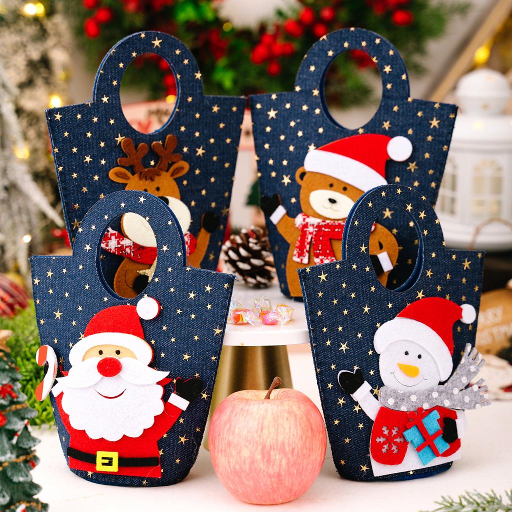 Christmas Decoration Cartoon Tote Bag Christmas Gift Bag Children's Candy Bag Gift Bag