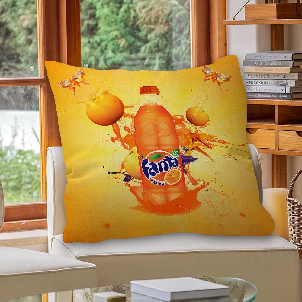 Смешная наволочка с логотипом F-Fanta, декоративная подушка для автомобиля, чехол для подушки на диван, в машину, рождественский подарок 40x40см 45x45см