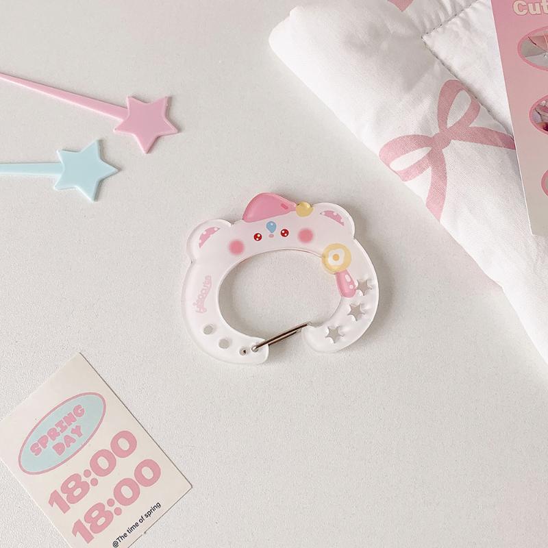 Милый акриловый мультяшный держатель для брелока в стиле Инс, Кавайный брелок с фруктами, кексом, звездой, украшение для сумки, крючок для подвески