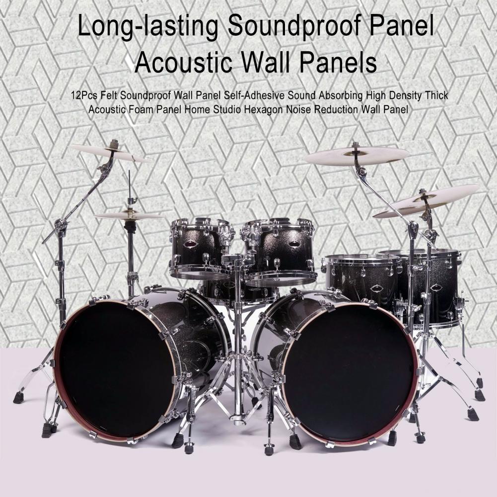 Звукоизоляционная пенопластовая доска Звуконепроницаемая панель Набор Высокой плотности Шестиугольные акустические пенопластовые панели для домашней студии