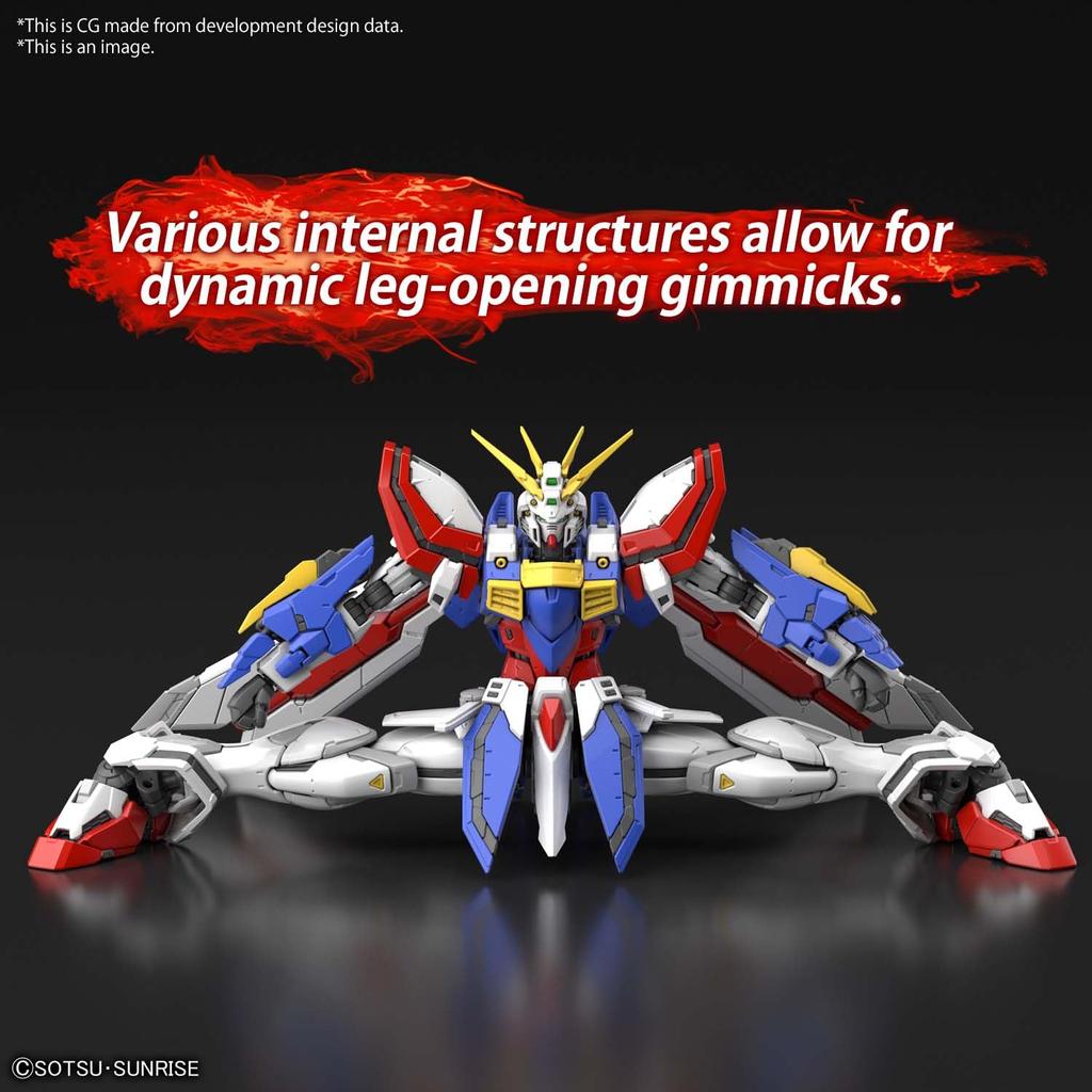 BANDAI SPIRITS RG Mobile Fighter G Gundam God Gundam Scale Plastic Model 1/144 Color-coded