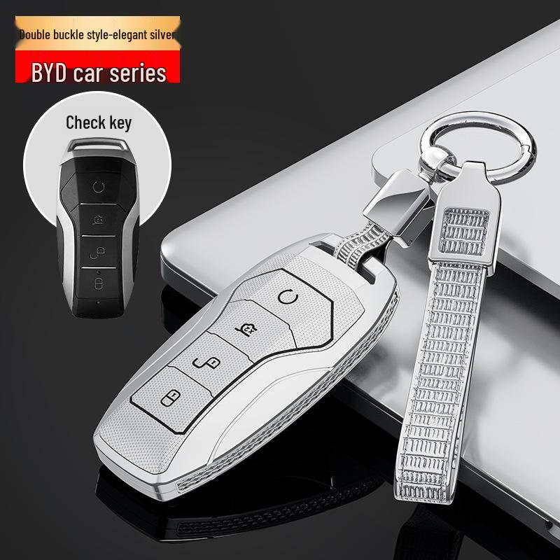 Чехол для ключей BYD: Совместимо с Han EV, Song Pro, Yuan Max, Tang DMI, Qin Plus DMI, Dolphin, e2, e3 и d1.