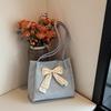 Soft Bow Shoulder Bag Large Capacity Casual Handheld Bag Women's Shoulder Bag  Casual Wear