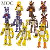 Персонажи игр ужасов MOC Строительные блоки Творческий Полуночный медведь Фигурки Украшения Модели Кирпичи Сборка Игрушки для детей