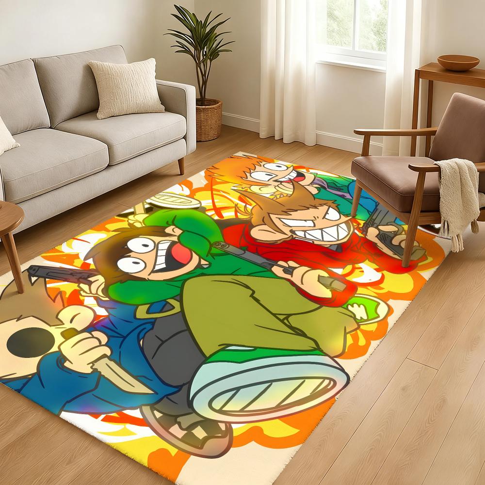 Edd-sworld Floor Mat Soft Thickened Absorbent Non-Slip Bedroom Living Room Door Mat Home Decor Flannel Rugs