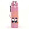 1PC Life Is Better With Cats Floral 750ml Color Plastic Sports Water Bottle Leakproof Flip Straw Lid Suitable for Sports Office Home Use
