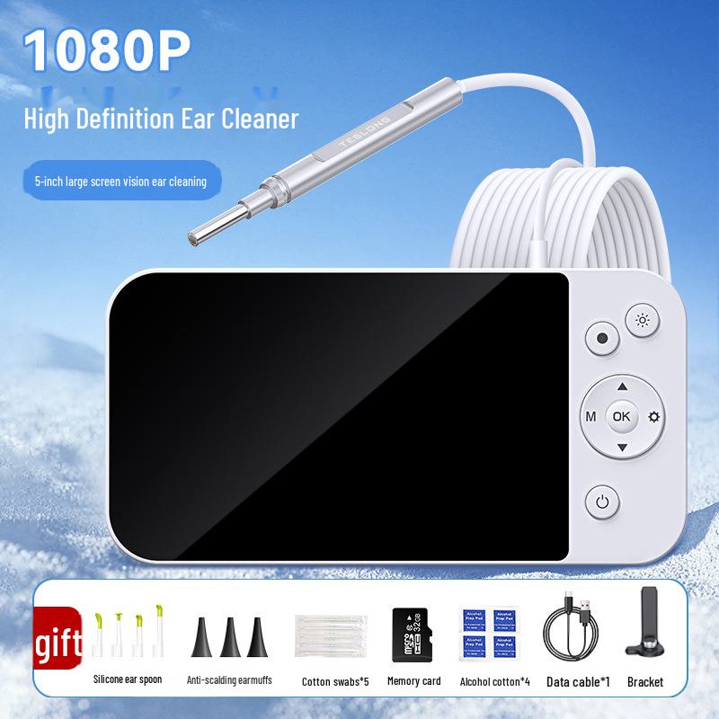 HD 4,5-дюймовый смарт-отоскоп с визуальным ушным датчиком