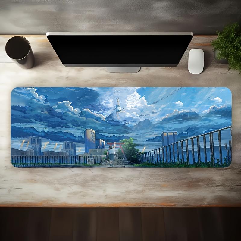Comfortable Gaming Desk Mat Mouse Pad Cloth Surface Anti Slip Rubber Base Large Pad for PC Laptop Keyboard