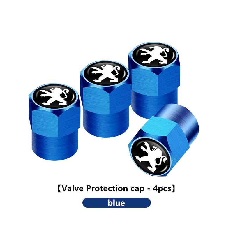 4pcs Car Aluminum Tire Wheel Valve Caps Universal Accessories For Peugeot GTLine 308 508 5008 3008 406 607 RCZ 301 208 GT