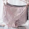Women Lace Panties Mid-Waist Hollow Hip-Lifting Comfortable Briefs Embroidery Cotton Crotch Underwear