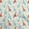 Cotton Flex Baby Blue Fabric Kids Animal Sewing Material Print Fabric by The Yard 40 Inch